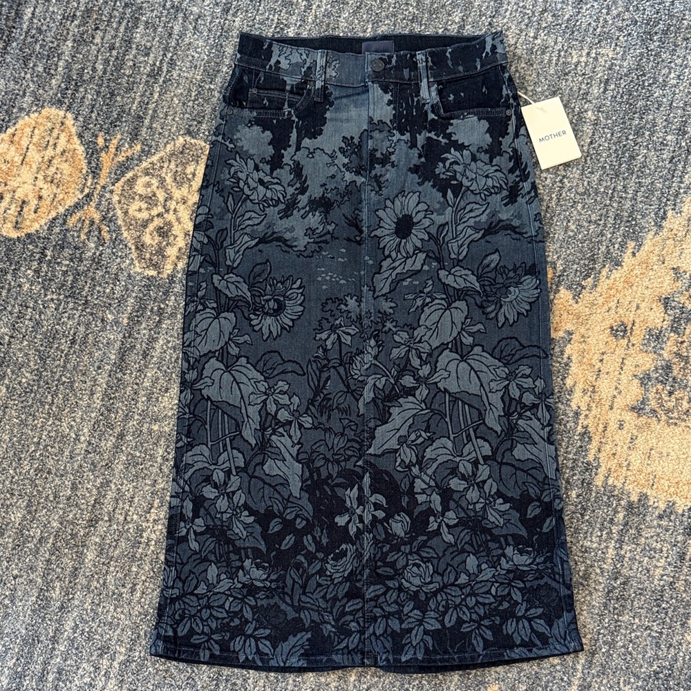 MOTHER Swooner Straight A Midi Skirt
